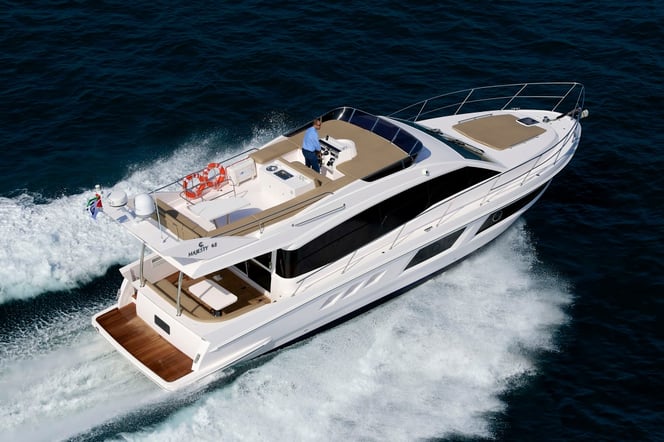 Majesty 48_the entry level yacht_owner managed_to be on display at the Qatar International Boat Show